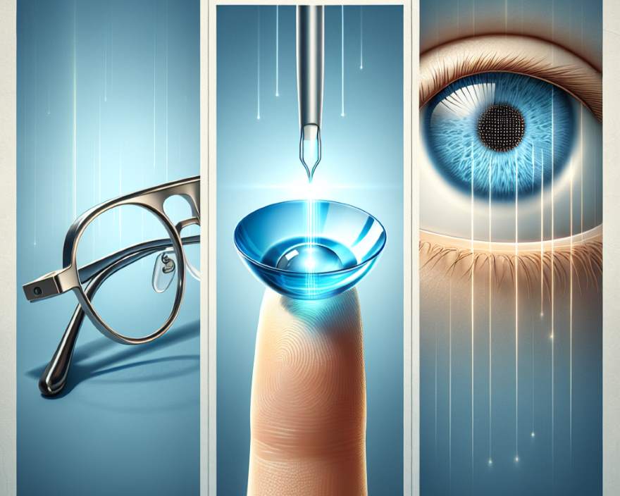 AI generated astigmatism treatment option composite illustration