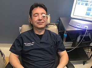 Dr. Jack Abrams demonstrates our dry eye treatment.